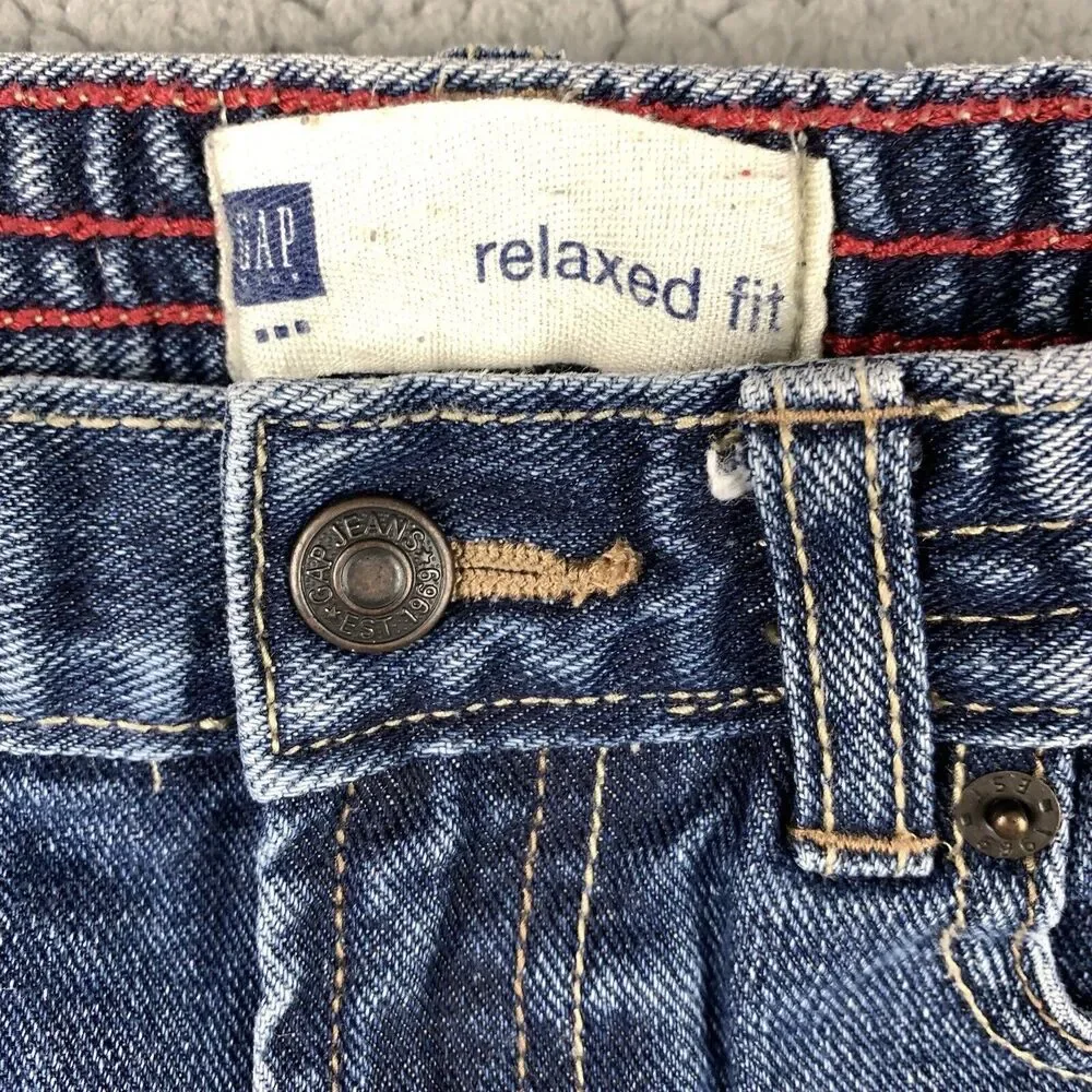 Gap Kids Jeans Size 4 Relaxed Fit‎ Elastics Waist Cotton Youth